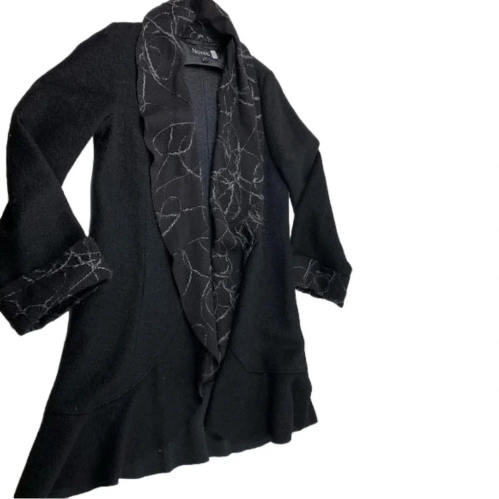 NOVELTI Open Throw Collared Coat size small